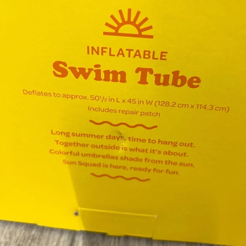 Sun Squad Whale Inflatable Swim Tube Float 45" Pool Lake Raft Ring NEW - Picture 4 of 5
